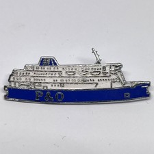 P&O Ferries Ferry Boat Enamel Pin Badge Ship Shipping Nautical Cruise Souvenir