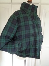 JACK WILLS  TARTAN  WOOL BLEND PUFFER JACKET R      UK 10