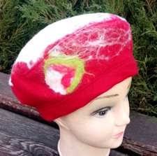 Womens felted burgundy