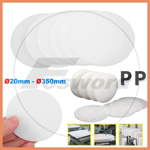 White polypropylene round disc - white,