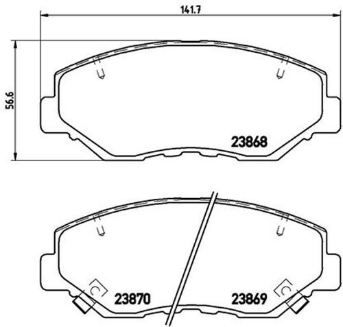 Fits brembo 035 ham pads - brembo, 28