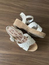 Next Cream Wedge Sandal Size 3