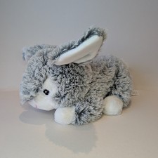 Asda Bunny Rabbit Soft Toy Teddy Grey And White Floppy Ears 12" Teddy Stuffed GC