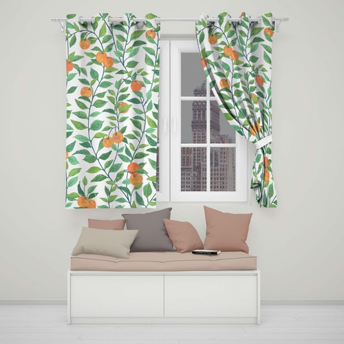 Orange tree floral - orange, leaf