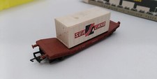 WRENN RAILWAYS (W4652) MACHINE WAGON LOWMAC  with container - boxed