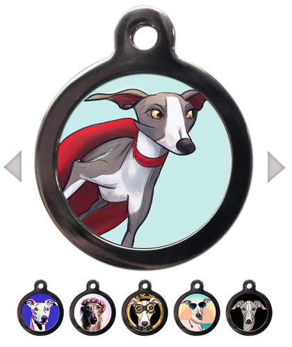 Engraved whippet breed pet - engraved, id