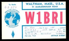 1 x QSL Card Radio USA W1BRI