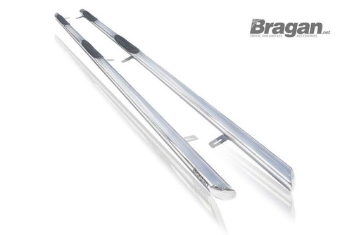 Chrome stainless side bars - 3",