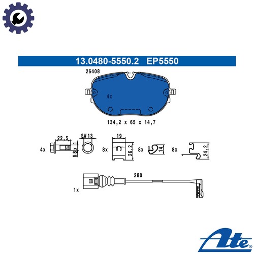 Brake pad set disc - pad,