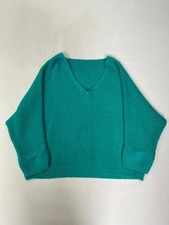 Teal Mohair Blend Cropped