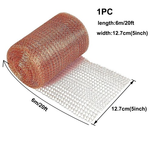 Knitted copper mesh roll - copper,