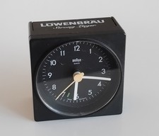 Vtg BRAUN LOWENBRAU Travel Alarm Clock Type 4746/AB1 Made in Germany Lubs Rams