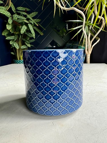 Navy blue pots - pots, dark