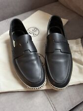 HERMES   men espadrille loafers  moccasins slip on  shoes  100% authentic