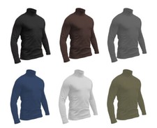 Mens Jersey Cotton Roll Neck