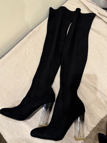 Knee high boots black - knee-high,