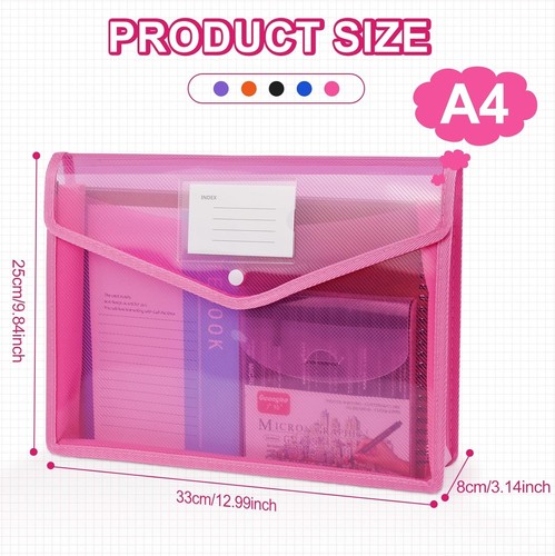 Vicloon plastic wallets - a4,
