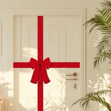 Christmas Cabinet Door Ribbon