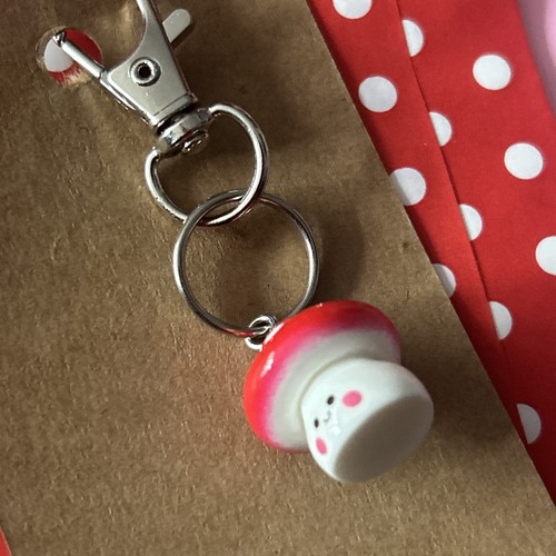 Mushroom novelty food keyring - mushroom,