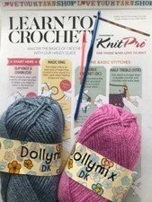 Beginners Learn to Crochet Kit With Wool Yarn Hook Needle Instructions