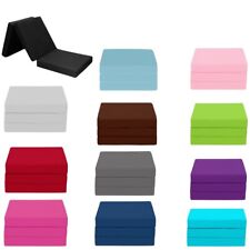 Single Fold Out Futon Chair Z Bed Water-Resistant Fabric Guest Bed Foam Mattress