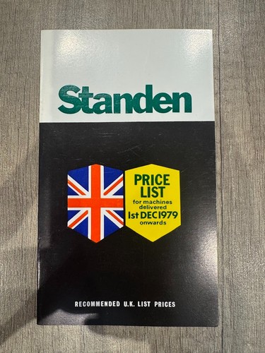 Standen price list - price, december
