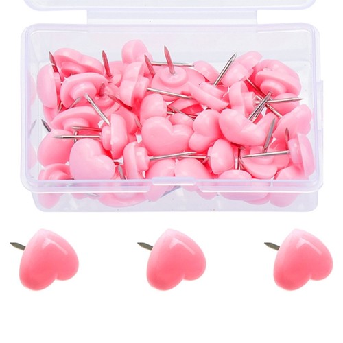 100 150pcs heart push pins - 50/100/150pcs,