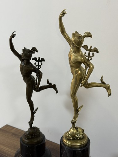 Bronze mercury statue hermes - mercury,