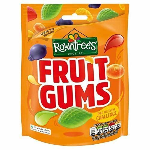 Rowntree fruit gums 150 - fruit, gums,