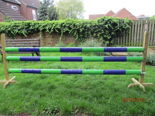 Equestrian horse jump - horse, pole