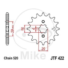 Pinion 14 Tooth Pitch 520 for