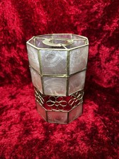 Vintage Capiz Shell Brass