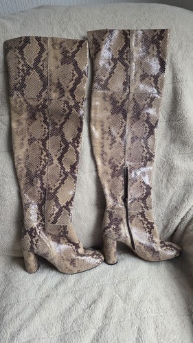Topshop snake print thigh high - print,