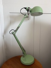 2 x IKEA Pale/Sage Green Metal FORSÅ  Adjustable Swing Arm Desk/bed lamps 