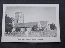VINTAGE POSTCARD OF SAINT MARY AND ALL SAINTS CHURCH, PLYMSTOCK, PLYMOUTH, DEVON