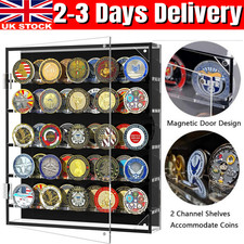 Medals Challenge Coin Display Case Shadow Box Pin Wall Display Holder Shelves