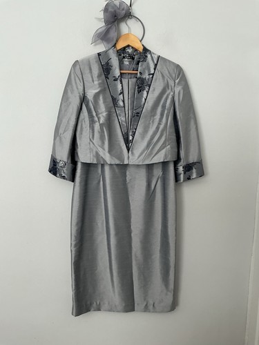 Roman size grey blue - roman, satin