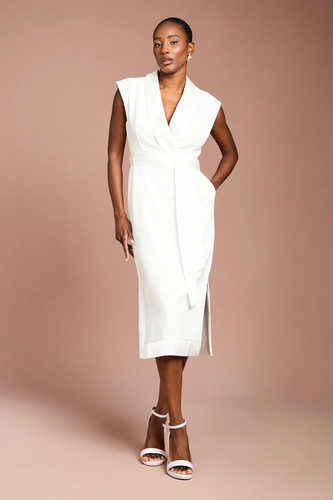 Coast ivory midi - dress, womens