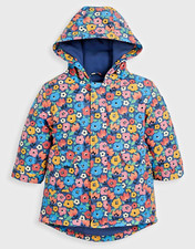 Jojo Maman Bebe COAT 2-3yrs NEW  WATERPROOF Fleece Lined COSY FLORAL PARKA New