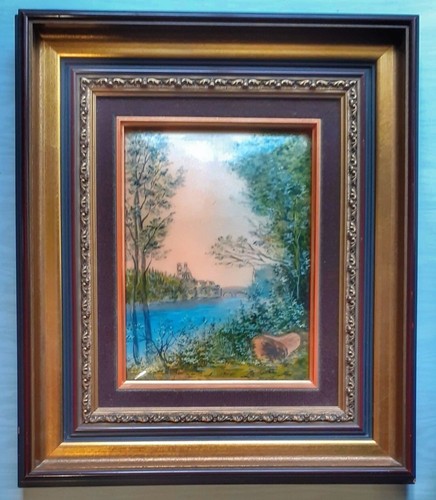 Limoges enamel framed - limoges,