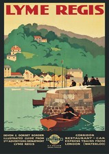 VINTAGE Railway POSTER Lyme
