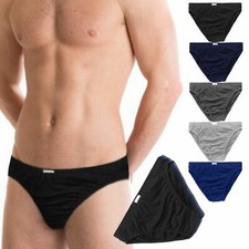 3,6,12 Mens Classic Sports Ribbed Slips Briefs Pants Soft Cotton Underwear S-2XL