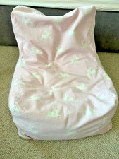 Child's Bean Bag Chair - pale pink with bunnies, Great Little Trading Company