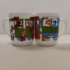 Vintage Steam Train Mugs x2