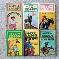 J. T. Edson Western Paperback Bundle of 6 Vintage Reprint Editions 1966 - 1970