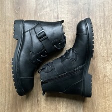 Black Leather Boots W/ Buckle