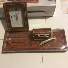 Vintage Deluxe Desk Sets - one with Date & Clock ..Sealed With Box
