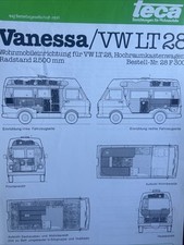 Vanessa VW LT28 Motorhome Range Sales Brochure Sheet In German