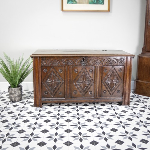 Antique georgian oak coffer - georgian,