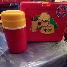 Spot The Dog Lunchbox And Flask BNWT Bluebird 1986. big mouth Eric Hill British 